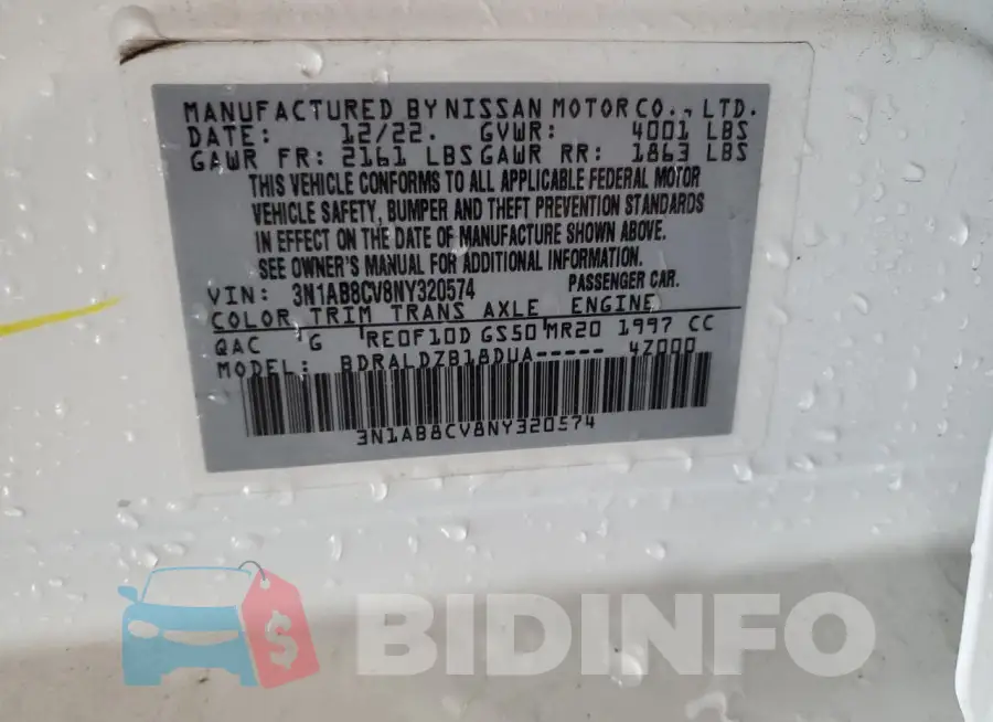 3N1AB8CV8NY320574 Photo# 12