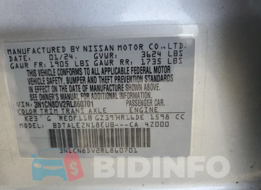 3N1CN8DV2RL860701 Photo# 12