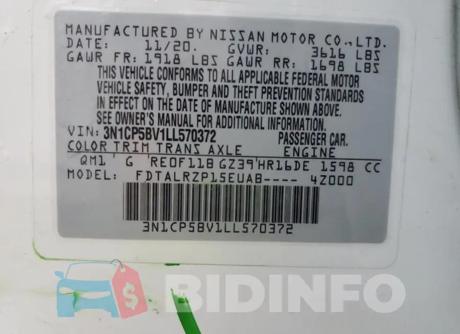 3N1CP5BV1LL570372 Photo# 13