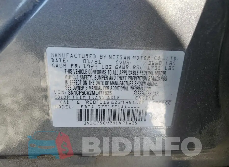 3N1CP5CV2ML471625 Photo# 12