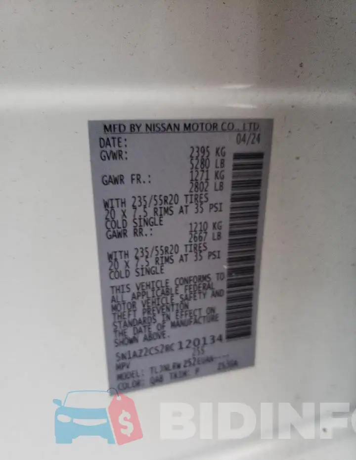 5N1AZ2CS2RC120134 Photo# 14