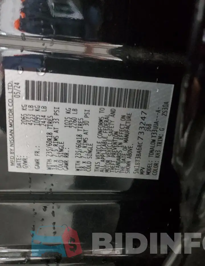 5N1BT3BA6RC733247 Photo# 14