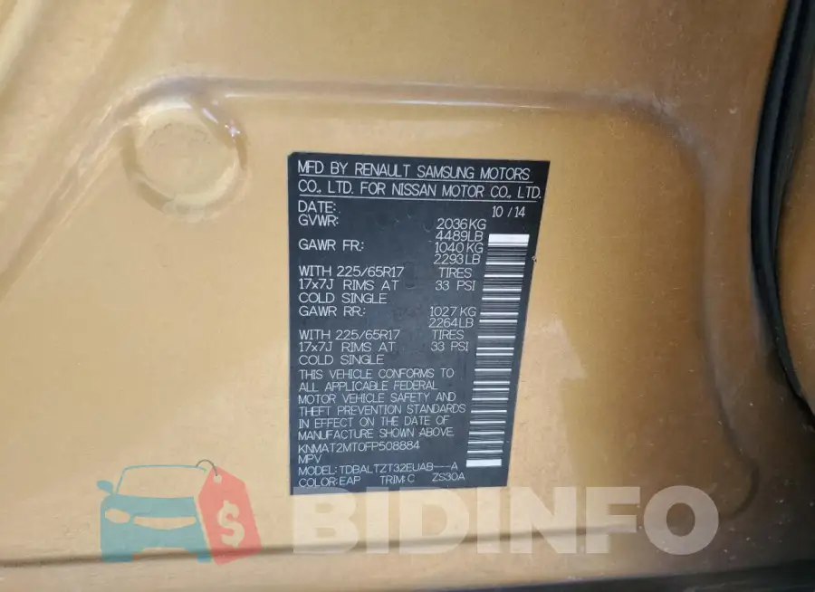 KNMAT2MT0FP508884 Photo# 13