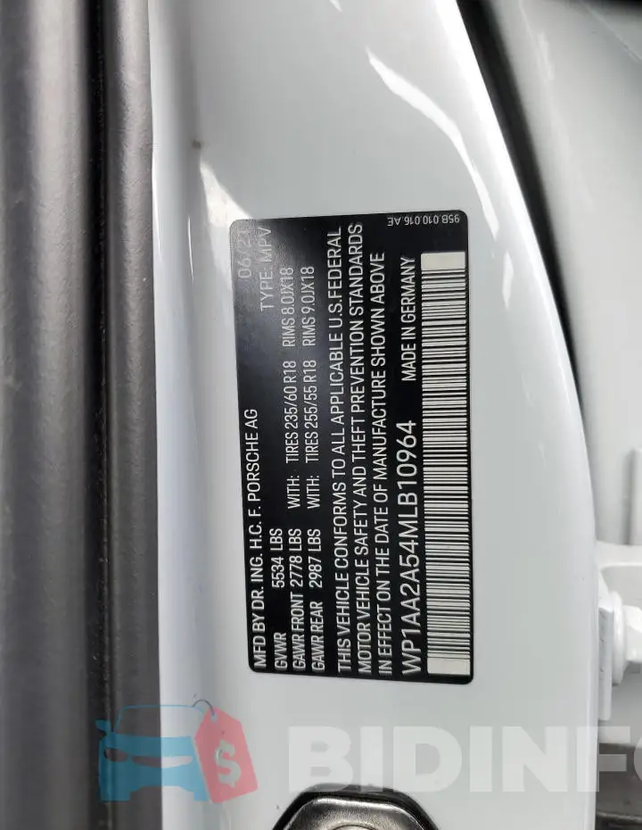 WP1AA2A54MLB10964 Photo# 13