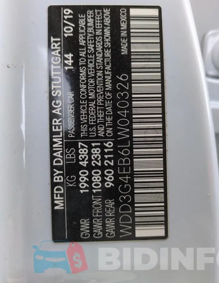 WDD3G4EB6LW040326 Photo# 13