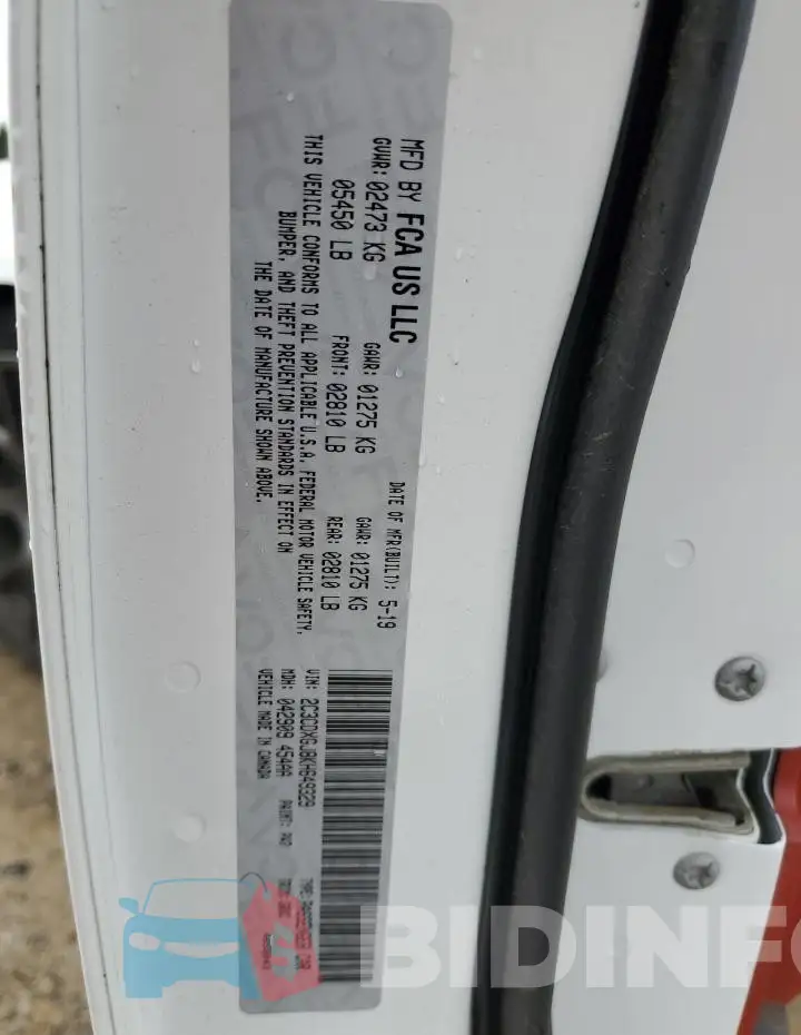 2C3CDXGJ8KH649329 Photo# 12