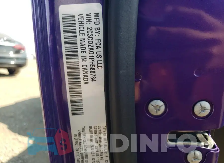 2C3CDZAG1PH586784 Photo# 13