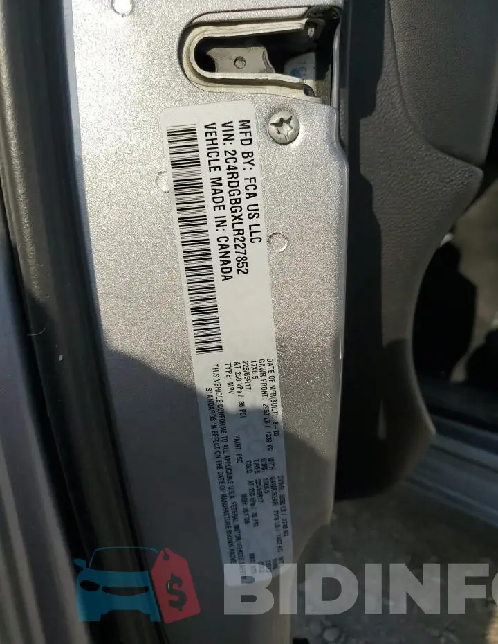 2C4RDGBGXLR227852 Photo# 13