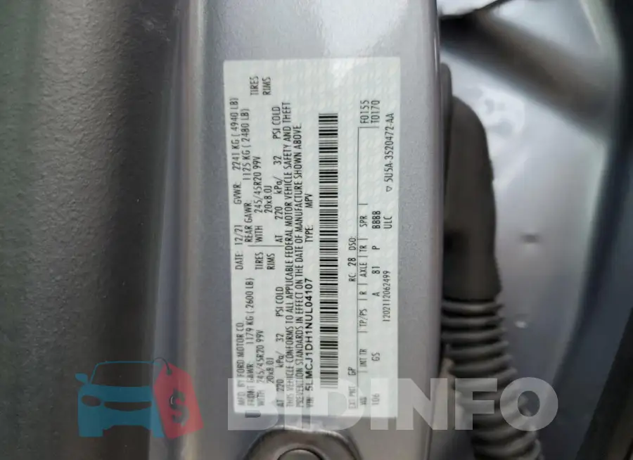 5LMCJ1DH1NUL04107 Photo# 13