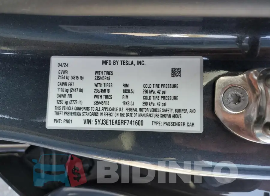 5YJ3E1EA6RF741600 Photo# 13