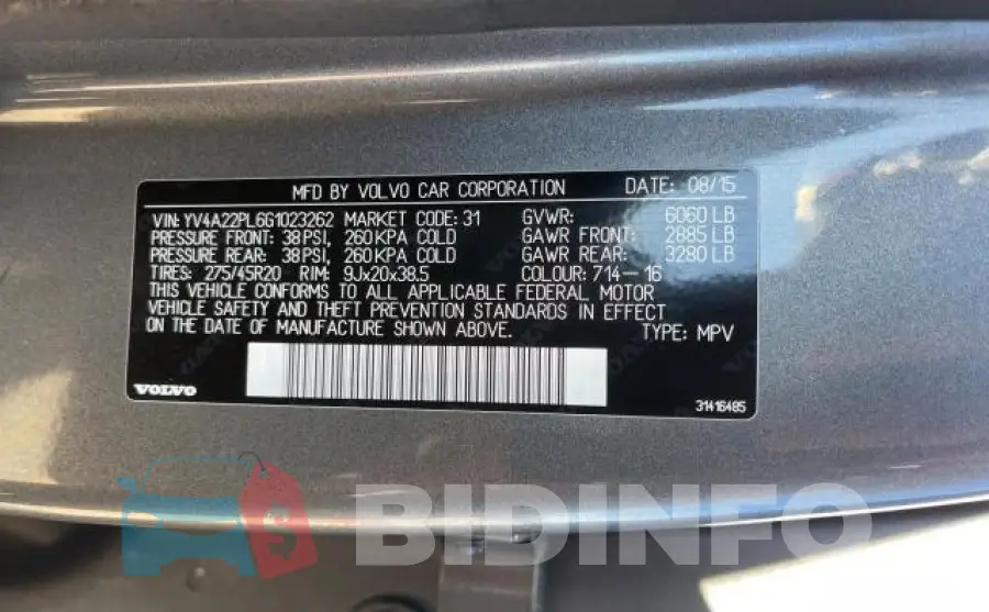 YV4A22PL6G1023262 Photo# 10