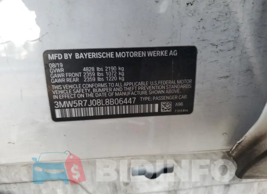 3MW5R7J08L8B06447 Photo# 13
