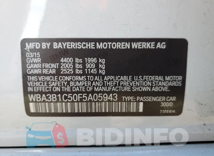 WBA3B1C50F5A05943 Photo# 12