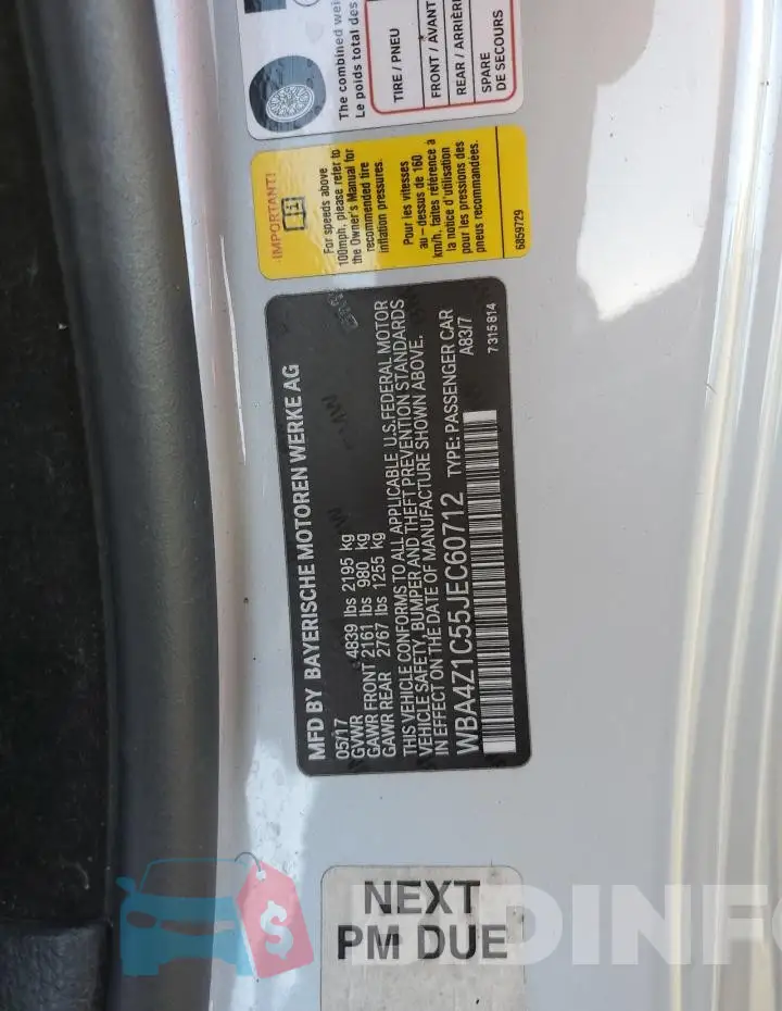 WBA4Z1C55JEC60712 Photo# 12