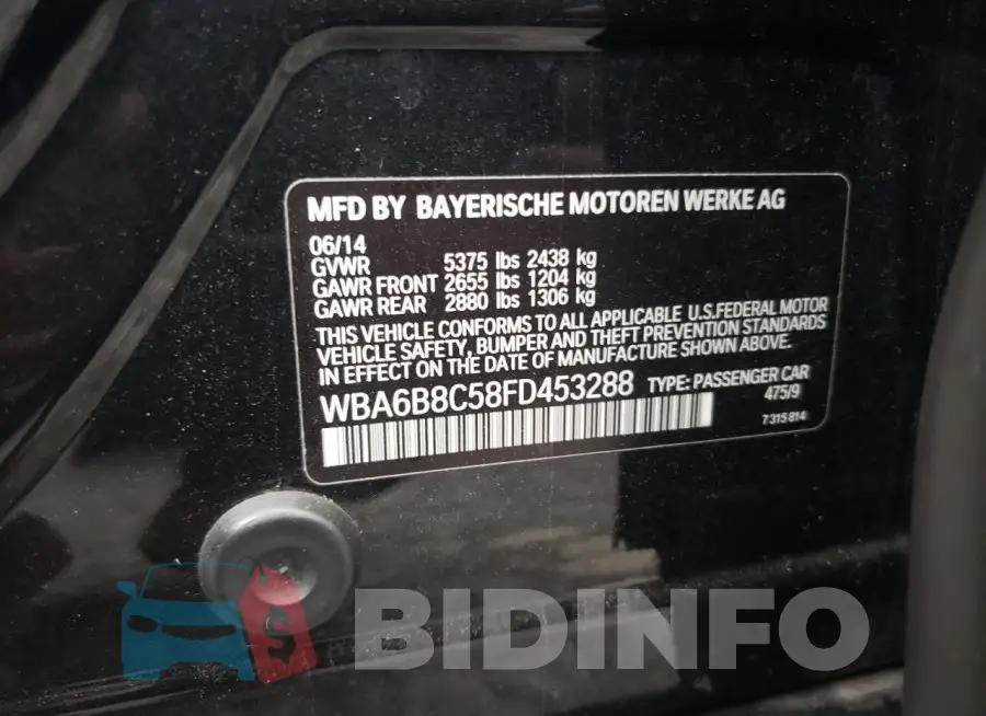 WBA6B8C58FD453288 Photo# 12