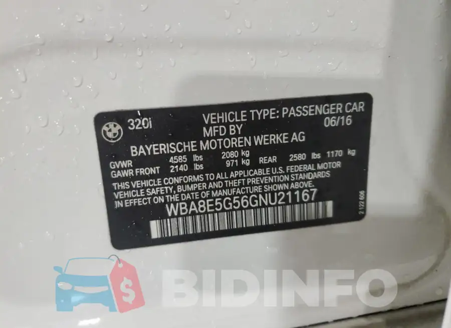 WBA8E5G56GNU21167 Photo# 12