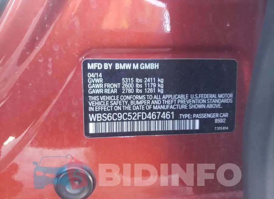 WBS6C9C52FD467461 Photo# 13