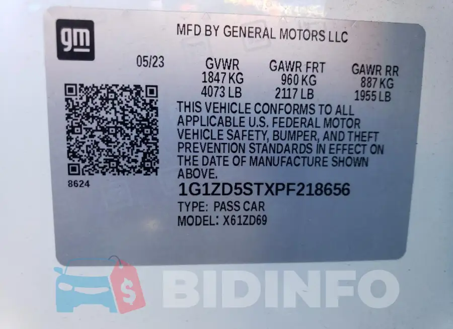 1G1ZD5STXPF218656 Photo# 13