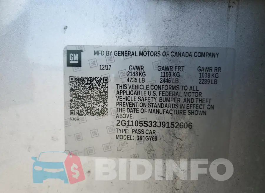 2G1105S33J9152606 Photo# 13