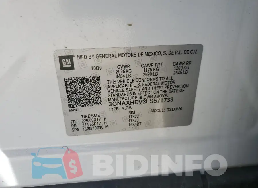3GNAXHEV3LS571733 Photo# 13