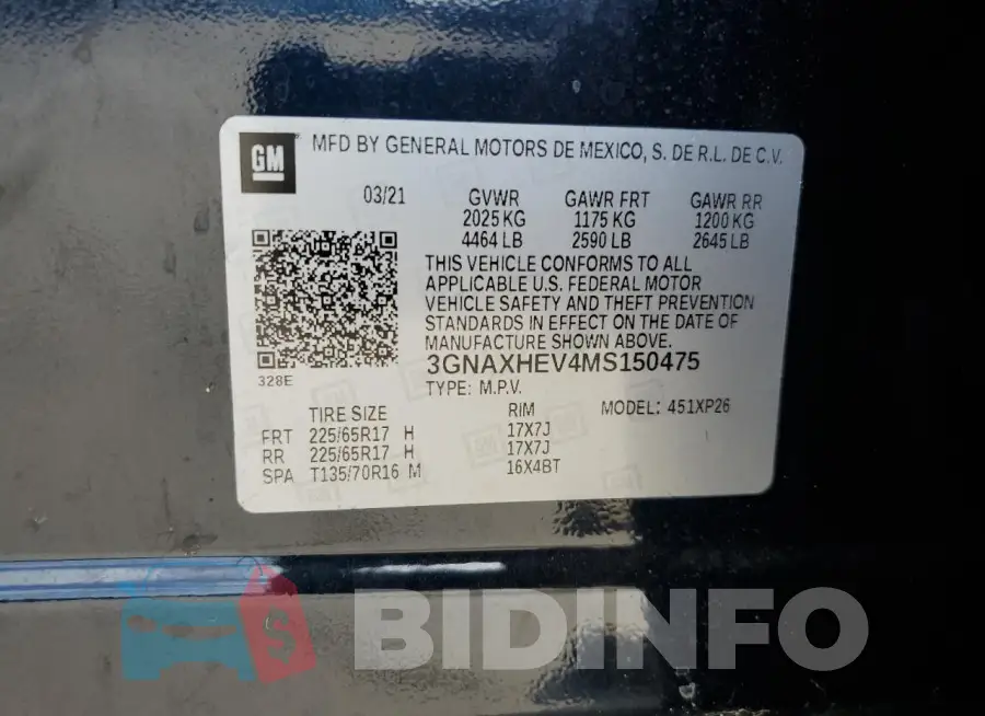 3GNAXHEV4MS150475 Photo# 13