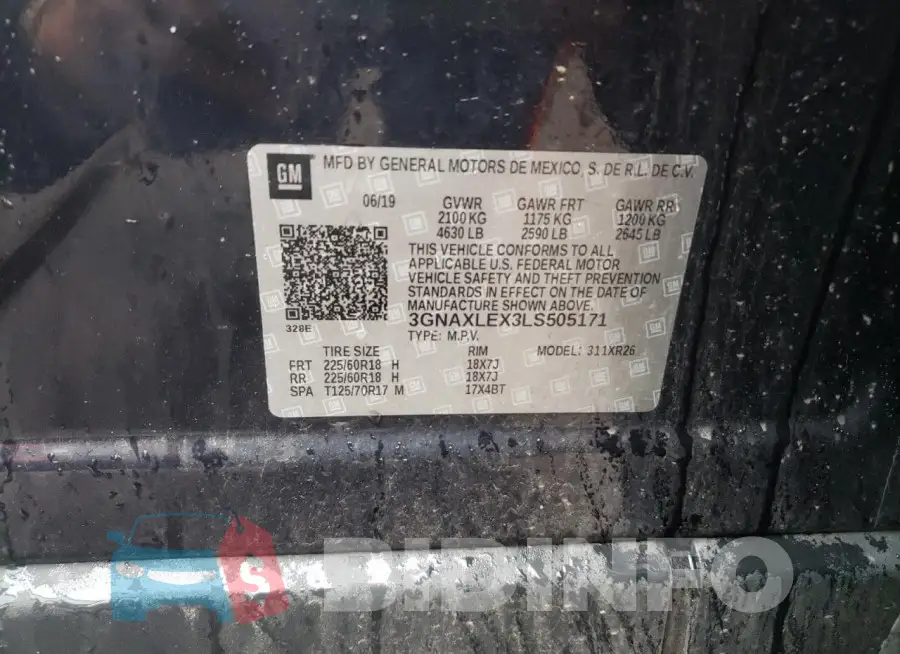 3GNAXLEX3LS505171 Photo# 13