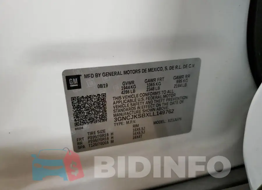 3GNCJKSBXLL149762 Photo# 13