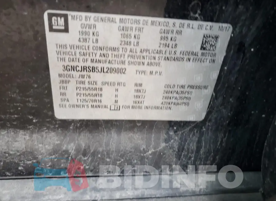 3GNCJRSB5JL209002 Photo# 12