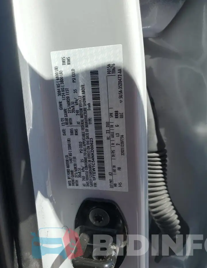 1FTEW1C54NKD00623 Photo# 12