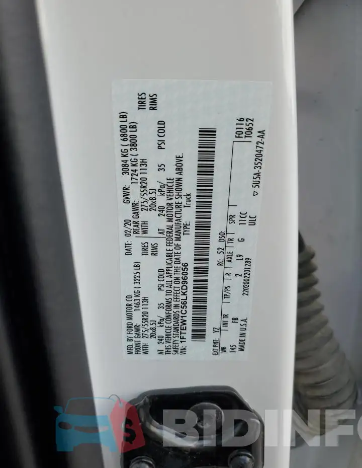1FTEW1C56LKD96056 Photo# 13