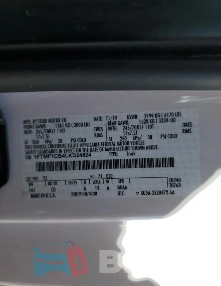 1FTMF1CB4LKD24824 Photo# 13