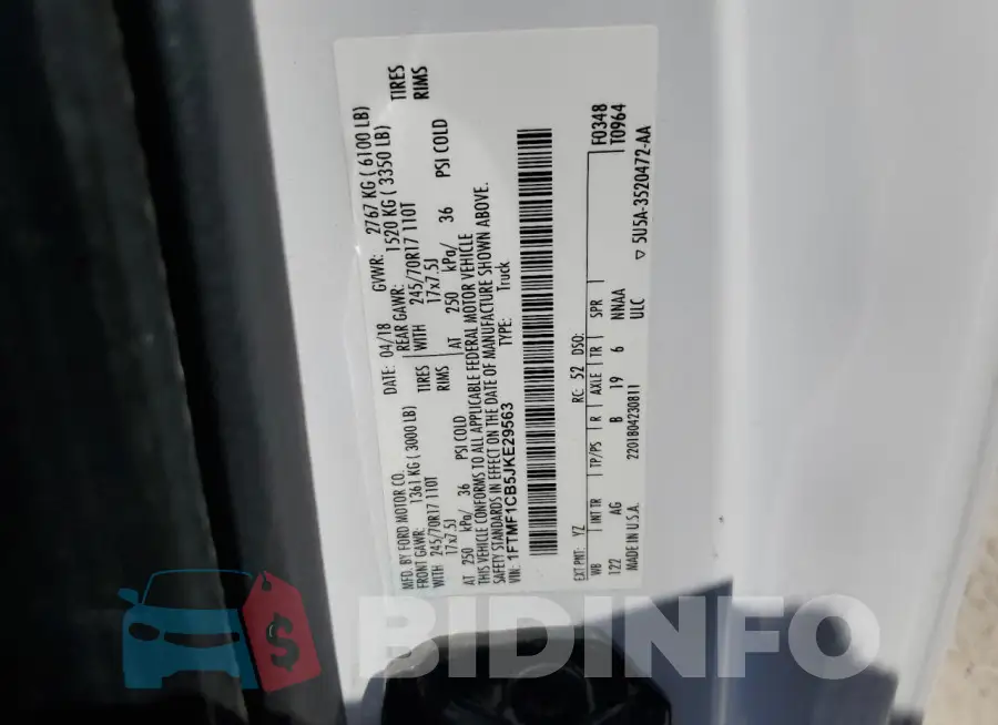 1FTMF1CB5JKE29563 Photo# 12