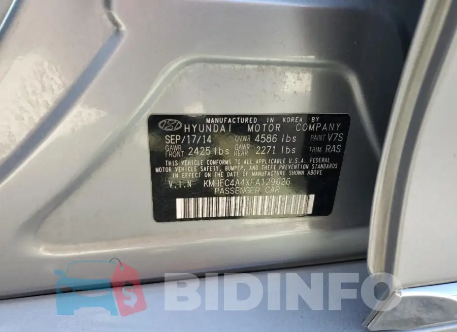 KMHEC4A4XFA129626 Photo# 13