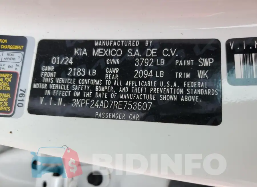 3KPF24AD7RE753607 Photo# 13