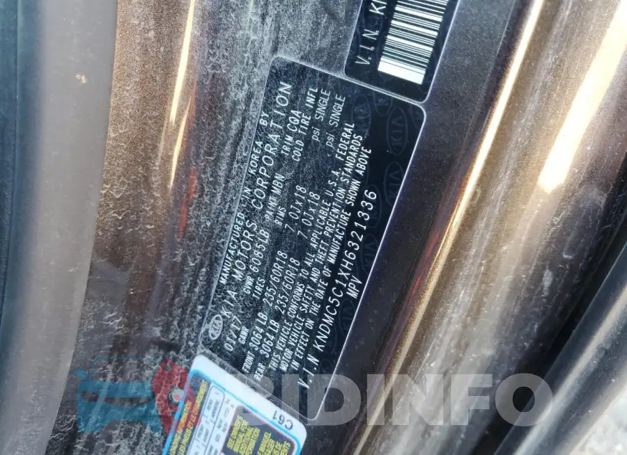 KNDMC5C1XH6321336 Photo# 13