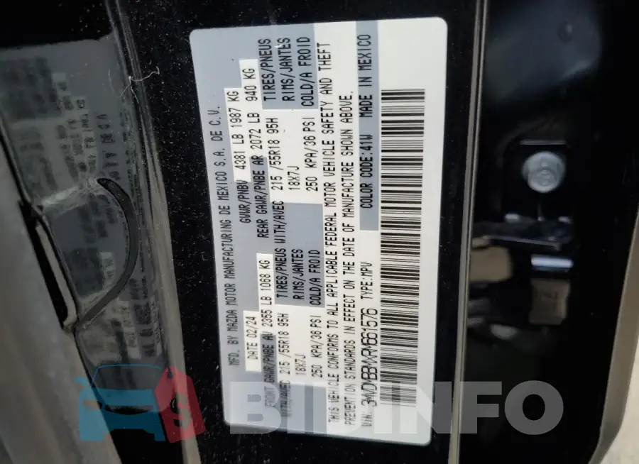 3MVDMBBMXRM661576 Photo# 12