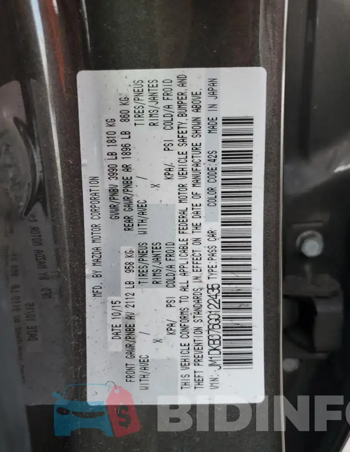 JM1DKBD76G0122435 Photo# 13