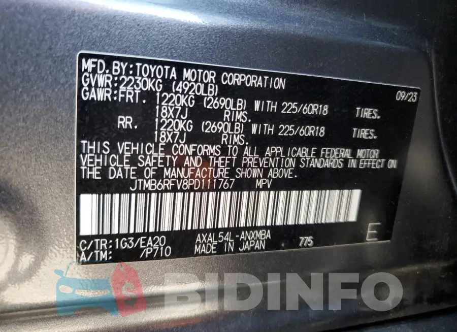 JTMB6RFV8PD111767 Photo# 13