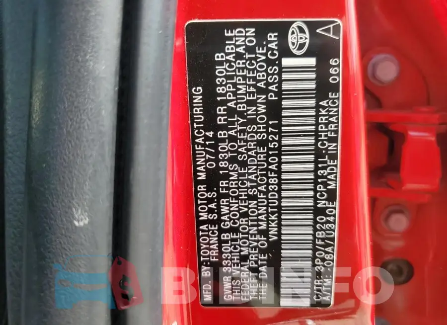 VNKKTUD38FA015271 Photo# 12
