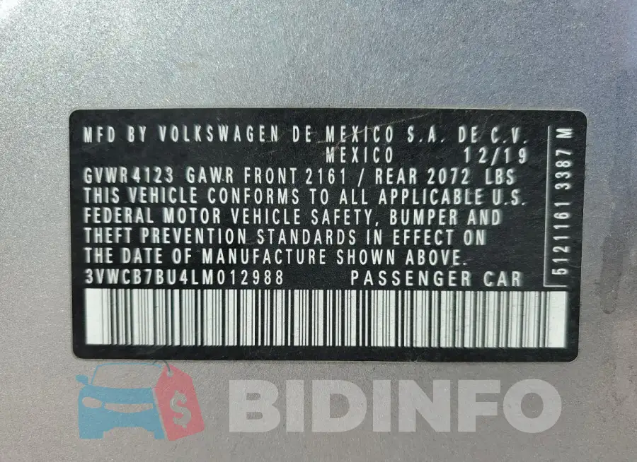 3VWCB7BU4LM012988 Photo# 12