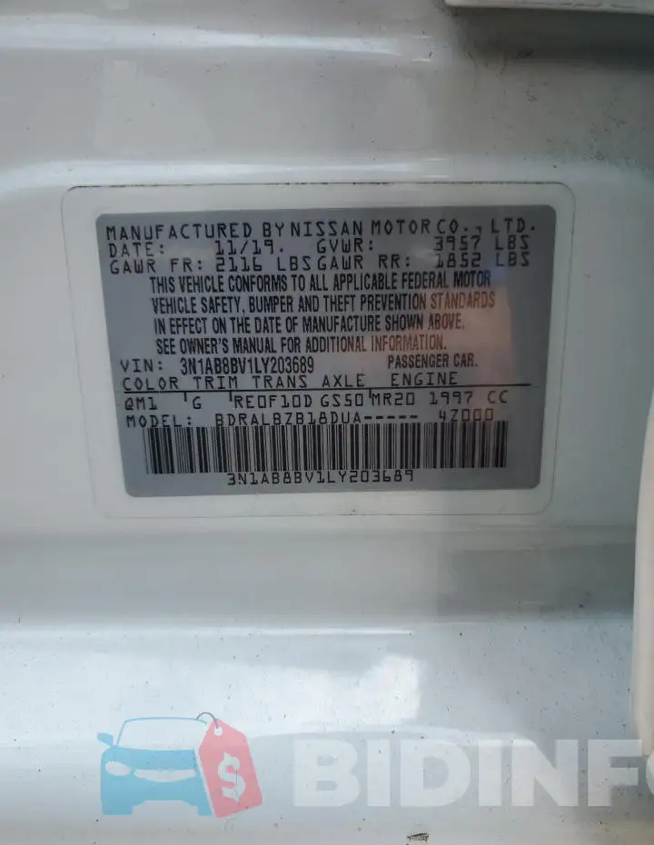 3N1AB8BV1LY203689 Photo# 13