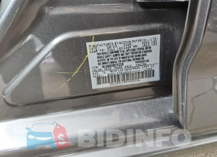 3N1AB8CV8RY202336 Photo# 12