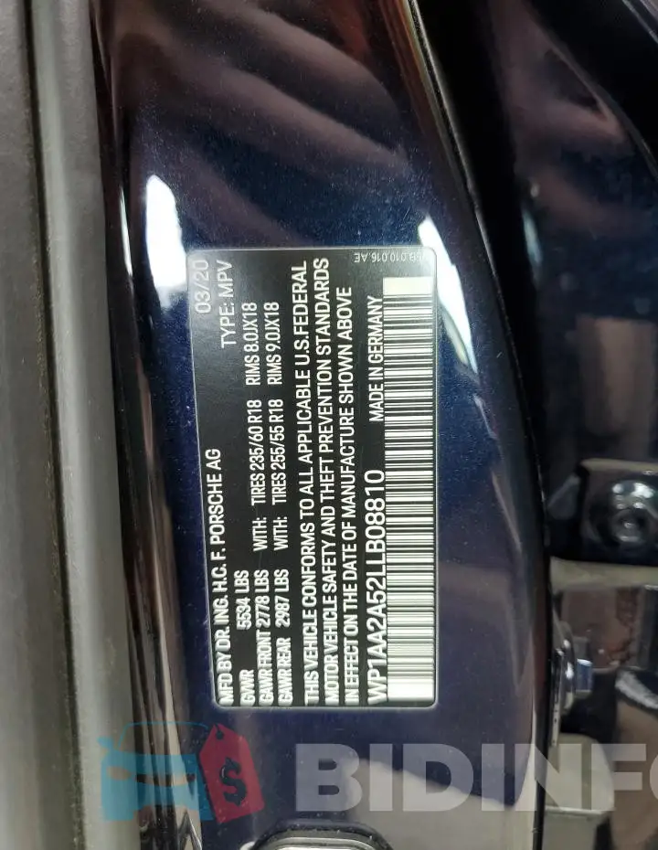 WP1AA2A52LLB08810 Photo# 13