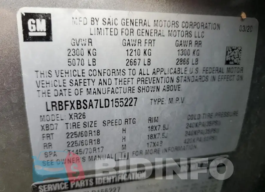 LRBFXBSA7LD155227 Photo# 14