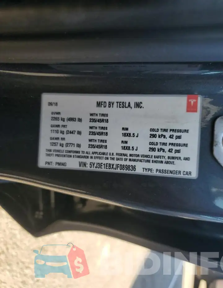 5YJ3E1EBXJF089836 Photo# 12