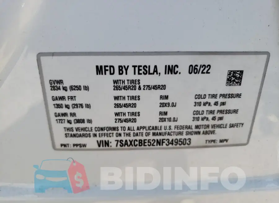 7SAXCBE52NF349503 Photo# 14