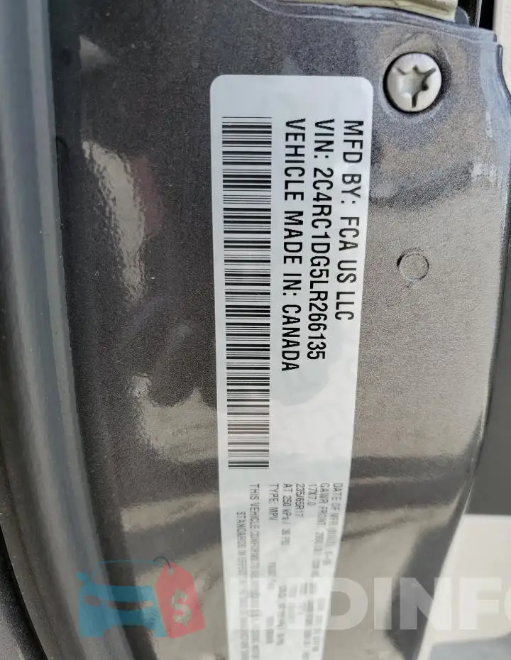 2C4RC1DG5LR266135 Photo# 14