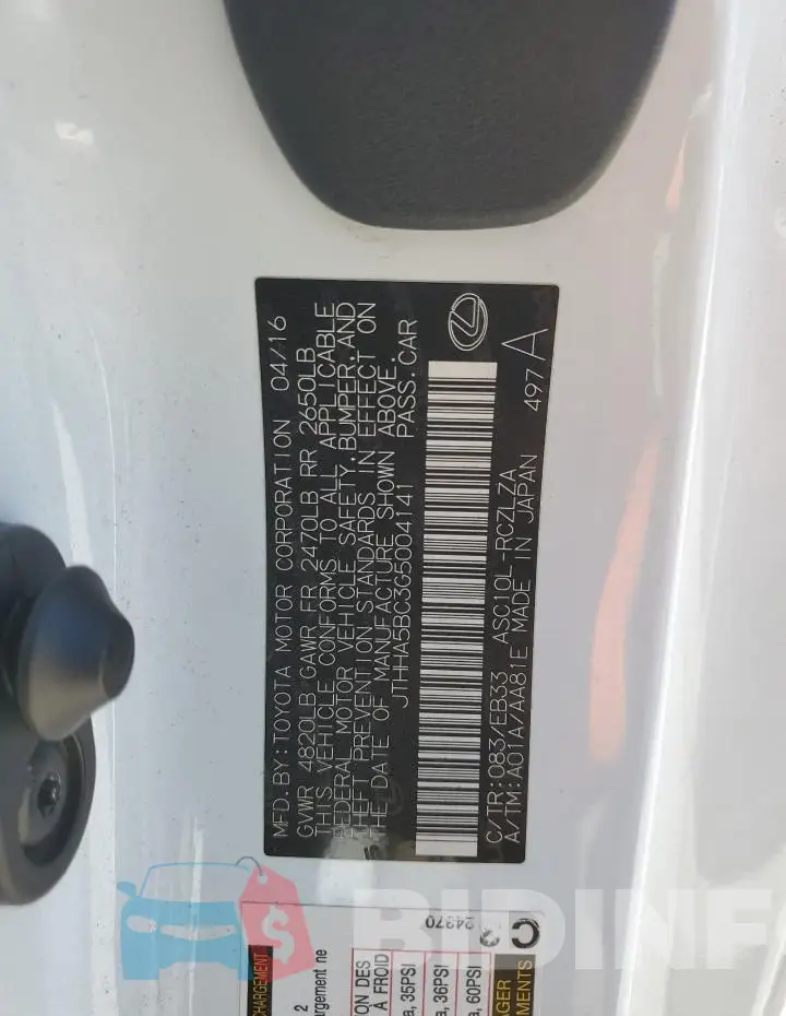 JTHHA5BC3G5004141 Photo# 13