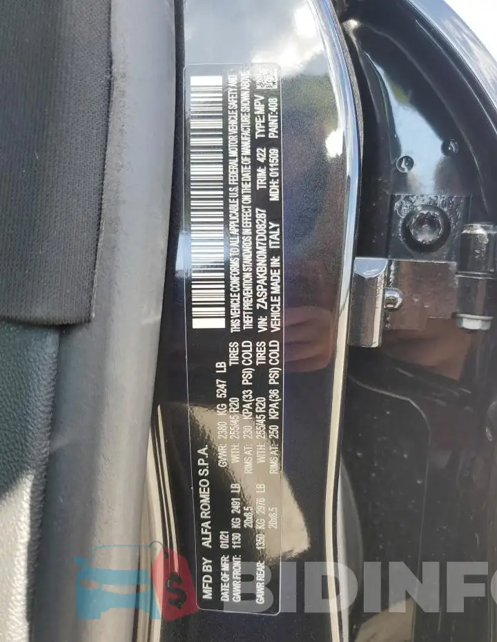 ZASPAKBN0M7D08287 Photo# 13