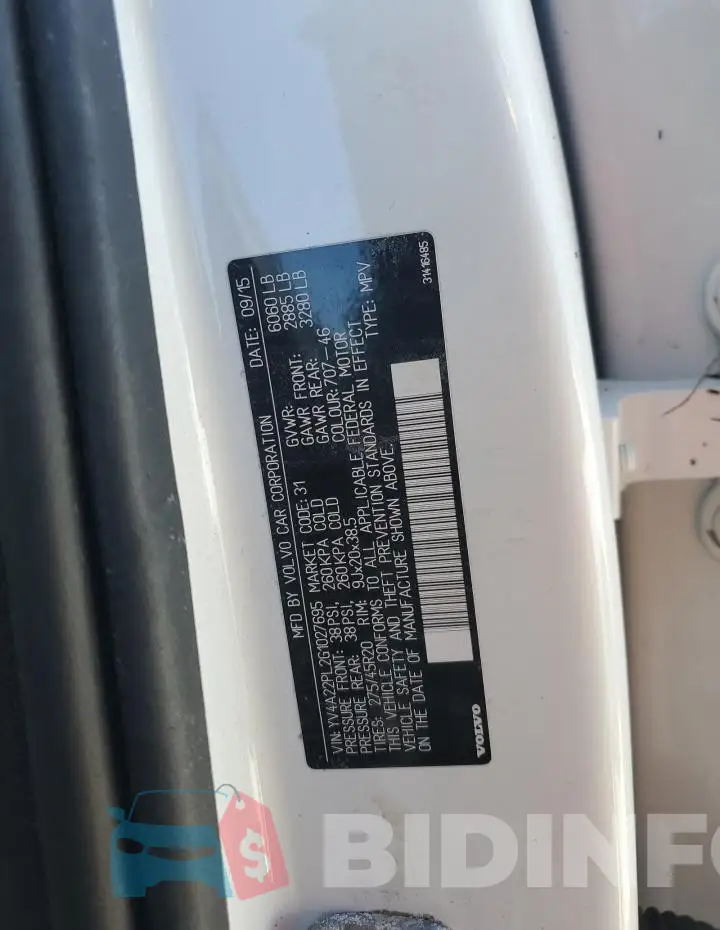YV4A22PL2G1027695 Photo# 12